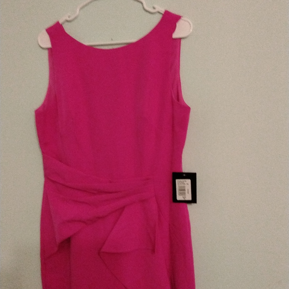 Women's NWT hot pink/Fuchsia Firmal Jumpsuit by Marina dresses size 10 - Picture 3 of 7